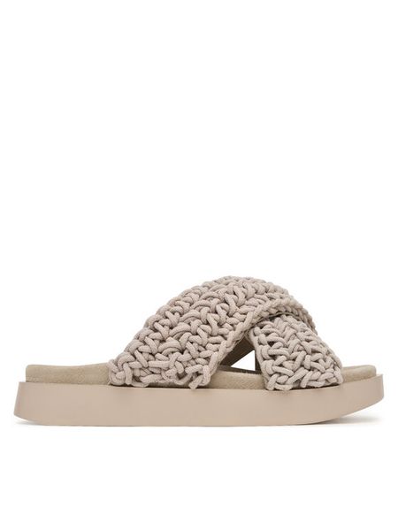 Inuikii Klapki Woven 1004.003.0062 Szary jasny. Szare klapki Inuikii, bez wzorów, z materiału, bez obcasa. Za 601.99 zł.