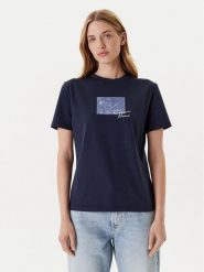 Calvin Klein Jeans T-Shirt LV047C855G Granatowy Regular Fit. Niebieskie t-shirty Calvin Klein Jeans, s, bez wzorów, z bawełny, bez kołnierzyka, bez ramiączek. Za 179.99 zł.