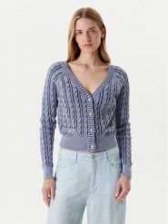 Guess Kardigan W5YR15 Z3OU0 Niebieski Regular Fit. Niebieskie kardigany Guess, s, z aplikacjami, z bawełny. Za 479.99 zł.
