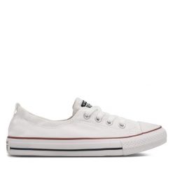 Trampki Converse. Białe trampki Converse, bez wzorów, bez zapięcia. Za 239.99 zł.