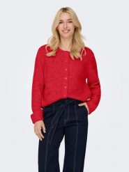 ONLY Kardigan w kolorze czerwonym rozmiar: XS. Czerwone kardigany Only, xs, bez wzorów. Za 74.11 zł.