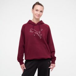 Bluza z kapturem damska Puma Gym & Pilates. Czerwone bluzy Puma, xl, bez wzorów, z bawełny, z kapturem. Za 179.99 zł.