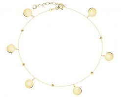 Złota bransoletka z cyrkonią - koła. Żółte bransoletki Apart, z cyrkonią, złote. Za 1,089.00 zł.