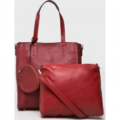 Answear - Torebka. Szare shopper ANSWEAR, bez wzorów, z materiału, casualowe, na ramię, duże, bez dodatków. W wyprzedaży za 99.90 zł.