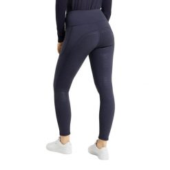 Legginsy jeździeckie pełno-osiowe termiczne z pełnym wypełnieniem dla kobiet Hor. Niebieskie legginsy HORZE, bez wzorów, z polaru. Za 266.50 zł.