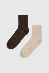 Skarpety 2-pack. Skarpety MOODO, bez wzorów, z bawełny. Za 34.99 zł.