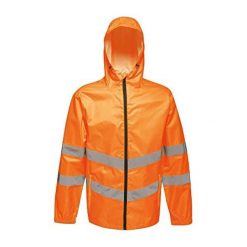 Kurtka Odblaskowa Unisex Dla Dorosłych HiVis Łatwe Pakowanie. Brązowe kurtki sportowe Regatta, xl, bez wzorów, bez kaptura, rowerowe. Za 149.99 zł.