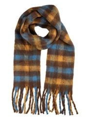 Clayre & Eef Szal w kolorze błękitno-żółtym- 190 x 38 cm rozmiar: onesize. Niebieskie szaliki Clayre & Eef, bez wzorów, z materiału. Za 65.23 zł.