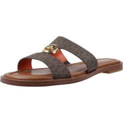 Sandały MICHAEL KORS ERIN FLAT SANDAL Brązowy. Brązowe sandały MICHAEL KORS ACCESS, bez wzorów, z syntetyku, sportowe, bez obcasa, bez zapięcia. Za 481.99 zł.