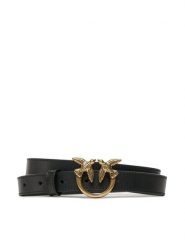 Pinko Pasek Damski Love Berry H2 Belt PE 23 PLT01 100143 A0F1 Czarny. Czarne paski Pinko, bez wzorów, ze skóry. Za 409.99 zł.