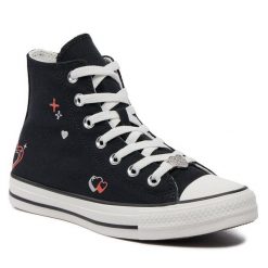 Trampki Converse. Czarne trampki Converse, bez wzorów, bez zapięcia. Za 229.99 zł.