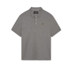 Polo Lyle & Scott Plain. Szare koszulki polo LYLE AND SCOTT, bez wzorów, bez kołnierzyka, bez ramiączek. Za 299.90 zł.