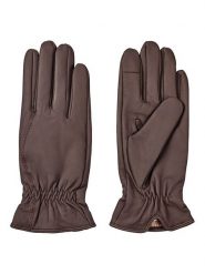 Camel Active Skórzane rękawiczki w kolorze ciemnobrązowym rozmiar: S. Brązowe rękawiczki Camel Active, bez wzorów, z polaru. Za 122.96 zł.