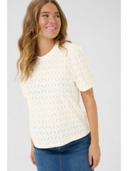 Kaffe Bluzka w kolorze kremowym rozmiar: XXL. Brązowe bluzki Kaffe, xxl, bez wzorów, bez kołnierzyka, bez ramiączek. Za 69.99 zł.