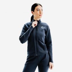 Bluza tenisowa termiczna damska TPA TH. Niebieskie bluzy KUIKMA, m, bez wzorów, z materiału, bez kaptura. Za 119.99 zł.