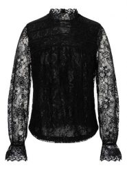 More & More Bluzka w kolorze czarnym rozmiar: 42. Czarne bluzki More & More, bez wzorów, z koronki, bez kołnierzyka, bez ramiączek. Za 113.99 zł.