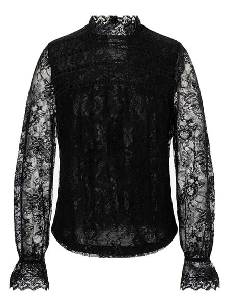 More & More Bluzka w kolorze czarnym rozmiar: 42. Czarne bluzki More & More, bez wzorów, z koronki, bez kołnierzyka, bez ramiączek. Za 151.90 zł.