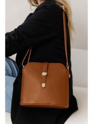 Lia Biassoni Skórzana torebka w kolorze jasnobrązowym - 24 x 22 x 10 cm rozmiar: onesize. Brązowe torby na ramię Lia Biassoni, bez wzorów, z materiału, na ramię, bez dodatków. Za 217.99 zł.