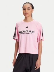 Adidas T-Shirt Tiro x Common Goal Jacquard JL9213 Różowy Loose Fit. Czerwone t-shirty Adidas, l, bez wzorów, z syntetyku, bez kołnierzyka, bez ramiączek. Za 219.99 zł.
