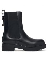 Armani Exchange Botki XW003091 AF11912 UC001 Czarny. Czarne botki Armani Exchange, bez wzorów, ze skóry, bez obcasa, na płaskiej podeszwie, bez zapięcia. Za 1,129.00 zł.