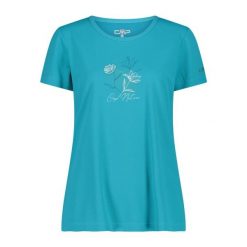 Koszulka damska turystyczna CMP 38T6656. Niebieskie bluzki CMP, xl, bez wzorów, casualowe, bez kołnierzyka, bez ramiączek. W wyprzedaży za 54.99 zł.