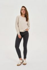 Jeansy rurki grafitowe. Szare jeansy MOODO, bez wzorów. Za 139.99 zł.