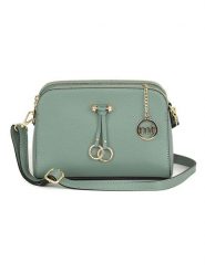 Mia Tomazzi Skórzana torebka w kolorze miętowym - 24 x 16 x 8 cm rozmiar: onesize. Zielone torby na ramię Mia Tomazzi, bez wzorów, z materiału, na ramię, bez dodatków. Za 217.99 zł.