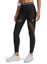 Under Armour Legginsy sportowe "HeatGear Mesh" w kolorze czarnym rozmiar: S. Czarne legginsy Under Armour, s, bez wzorów, z materiału. Za 96.45 zł.
