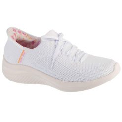 Buty sportowe Sneakersy damskie, Slip-Ins: Ultra Flex 3.0 - Morning Blosso. Białe obuwie sportowe Skechers, bez zapięcia, trekkingowe, Skechers Sport. Za 399.99 zł.