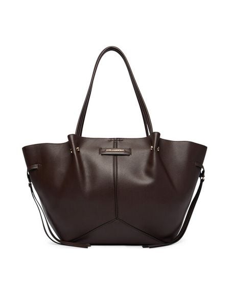 KARL LAGERFELD Torebka B3W30347 Brązowy. Brązowe shopper KARL LAGERFELD, bez wzorów, ze skóry, bez dodatków. Za 849.99 zł.
