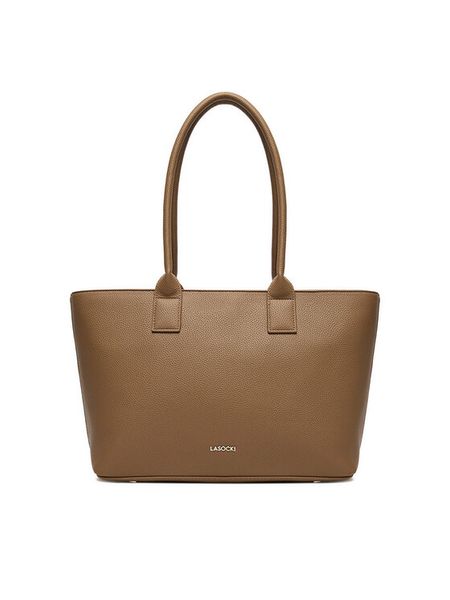Lasocki Torebka C-LSK-X-005-08 Beżowy. Brązowe shopper Lasocki, bez wzorów, z materiału, bez dodatków. Za 189.99 zł.