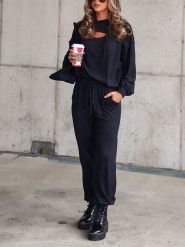 Milan Kiss 2-częściowy zestaw w kolorze czarnym rozmiar: M. Czarne spodnie materiałowe Milan Kiss, na co dzień, m, bez wzorów, z materiału. Za 261.05 zł.