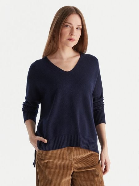 Kontatto Sweter 3M0842C Granatowy Relaxed Fit. Niebieskie swetry Kontatto, m, bez wzorów, z wiskozy, bez ramiączek. Za 339.99 zł.