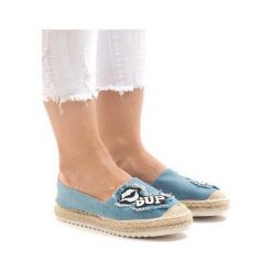 Niebieskie espadryle L-1047. Niebieskie espadryle ButyModne, bez wzorów, bez obcasa, bez zapięcia. Za 69.00 zł.