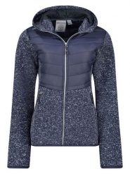 Geographical Norway Kurtka polarowa "Tilove" w kolorze granatowym rozmiar: M. Niebieskie swetry Geographical Norway, m, z aplikacjami, z materiału, bez ramiączek. Za 197.95 zł.