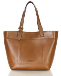 Torebka luksusowa shopperka na ramię skóra premium MARCO MAZZINI brązowa. Brązowe shopper bez wzorów, ze skóry, na ramię, bez dodatków. Za 1,150.99 zł.