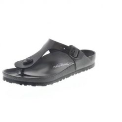 Japonki damskie Birkenstock Gizeh Eva. Czarne klapki Birkenstock, bez wzorów, z materiału, bez obcasa. Za 362.00 zł.