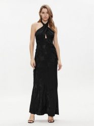 Guess Sukienka wieczorowa Sl Aubree W4GK60 WFDF0 Czarny Regular Fit. Czarne sukienki Guess, l, z aplikacjami, z wiskozy, wizytowe, bez kołnierzyka, bez ramiączek. Za 349.99 zł.