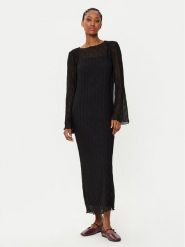 Gina Tricot Sukienka codzienna 24475 Czarny Loose Fit. Czarne sukienki Gina Tricot, na co dzień, xs, bez wzorów, z syntetyku, bez kołnierzyka, bez ramiączek, proste. Za 139.99 zł.
