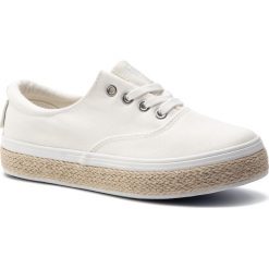 Espadryle BIG STAR - DD274640 White. Białe espadryle Big Star, bez wzorów, z materiału, bez obcasa, na płaskiej podeszwie, bez zapięcia. W wyprzedaży za 119.00 zł.