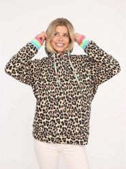 Zwillingsherz Bluza "Leo" w kolorze beżowo-czarnym rozmiar: L/XL. Brązowe bluzy Zwillingsherz, l, bez wzorów, z bawełny, z kapturem. Za 202.50 zł.