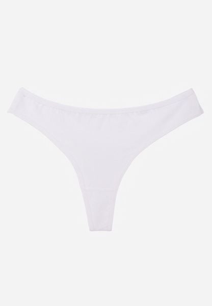 Białe Majtki Typu Stringi z Bawełną Asoia. Białe stringi Born2be, bez wzorów, z bawełny. Za 4.99 zł.