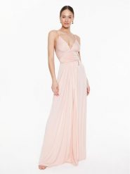 Elisabetta Franchi Sukienka wieczorowa AB-430-32E2-V700 Różowy Regular Fit. Czerwone sukienki Elisabetta Franchi, bez wzorów, wizytowe, bez kołnierzyka, bez ramiączek. Za 2,299.00 zł.