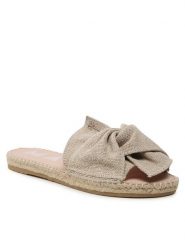 Manebi Espadryle Oragnic Hemp Sandals With Knnot O 7.1 JK Beżowy. Brązowe espadryle Manebi, bez wzorów, z materiału, bez obcasa, bez zapięcia. Za 399.99 zł.