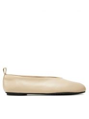 Calvin Klein Jeans Baleriny Ballerina Leather YW0YW01803 Beżowy. Brązowe baleriny Calvin Klein Jeans, bez wzorów, z jeansu, bez obcasa. Za 249.99 zł.