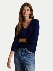Polo Ralph Lauren Sweter 211972105005 Granatowy Regular Fit. Niebieskie swetry Polo Ralph Lauren, xl, bez wzorów, z bawełny, bez ramiączek. Za 819.99 zł.