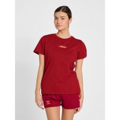 Koszulka damska Hummel OFF - Grid. Brązowe bluzki Hummel, bez wzorów, z dżerseju, sportowe, bez kołnierzyka, bez ramiączek. Za 162.50 zł.