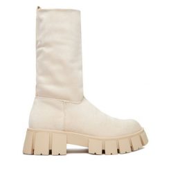 Botki DeeZee. Brązowe botki DeeZee, bez wzorów, bez obcasa, na płaskiej podeszwie, bez zapięcia. Za 249.99 zł.