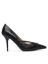 LOVE MOSCHINO Szpilki JA10119G1PIA0000 Czarny. Czarne szpilki Love Moschino, bez wzorów, ze skóry, bez obcasa, na szpilce, bez zapięcia. Za 1,059.00 zł.