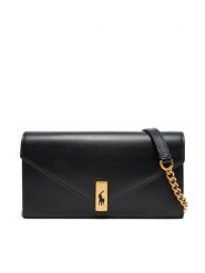 Polo Ralph Lauren Torebka 427961946001 Czarny. Czarne torebki klasyczne Polo Ralph Lauren, bez wzorów, ze skóry, bez dodatków. Za 1,499.00 zł.